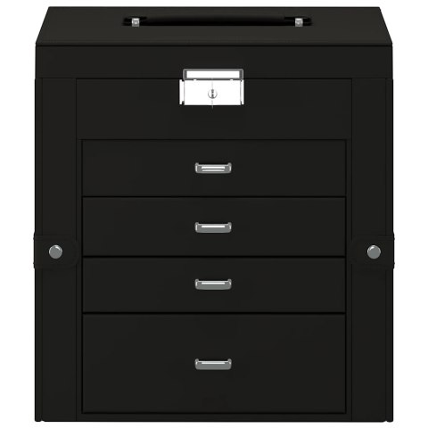 PUDEŁKO NA BIŻUTERIĘ 5-WARSTWOWE Z LUSTREM ZAMYKANE NA KLUCZ