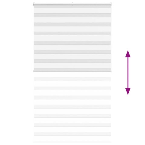 ROLETA ZEBRA BIAŁA SZEROKOŚĆ TKANINY 130,9CM POLIESTER