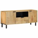 SZAFKA RTV BRĄZOWA 105X33X46CM DREWNO LITE MANGO