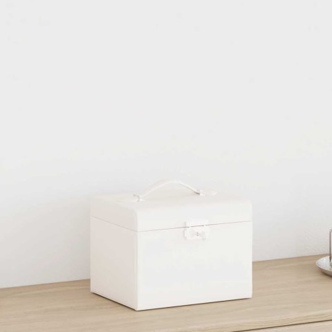 PUDEŁKO NA BIŻUTERIĘ 4-WARSTWOWE Z LUSTREM ZAMYKANE NA KLUCZ