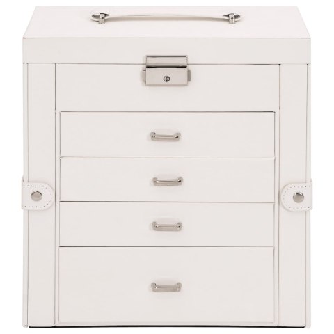 PUDEŁKO NA BIŻUTERIĘ 5-WARSTWOWE Z LUSTREM ZAMYKANE NA KLUCZ