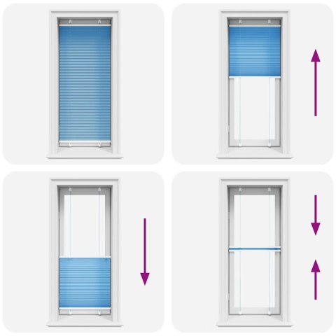 ROLETA PLISOWANA NIEBIESKA 65X150CM SZEROKOŚĆ TKANINY 64,4CM