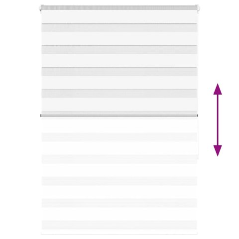 ROLETA ZEBRA BIAŁA SZEROKOŚĆ TKANINY 100,9CM POLIESTER