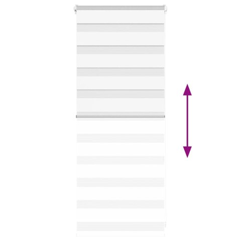 ROLETA ZEBRA BIAŁA SZEROKOŚĆ TKANINY 55,9CM POLIESTER