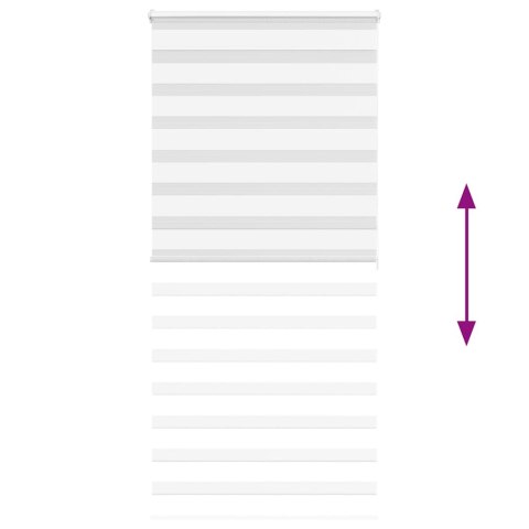 ROLETA ZEBRA BIAŁA SZEROKOŚĆ TKANINY 90,9CM POLIESTER