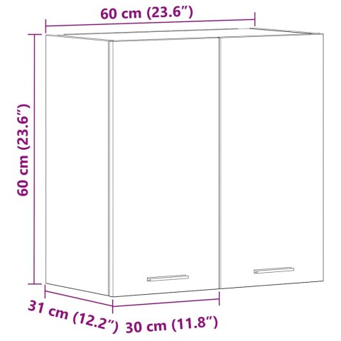 SZAFKA ŚCIENNA KUCHENNA BETONOWA SZARA 60X31X60CM