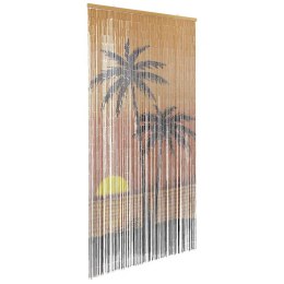 ZASŁONA PRZECIW OWADOM PALM TREE PRINT 100X200CM BAMBUS