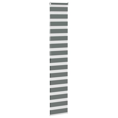 ROLETA ZEBRA CIEMNOSZARA SZEROKOŚĆ TKANINY 35,9CM POLIESTER
