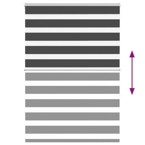 ROLETA ZEBRA CZARNA SZEROKOŚĆ TKANINY 100,9CM POLIESTER