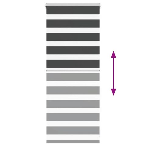 ROLETA ZEBRA CZARNA SZEROKOŚĆ TKANINY 55,9CM POLIESTER