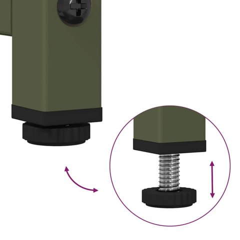 KOMODA OLIWKOWO-ZIELONA 68X39X107CM STAL