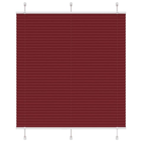 ROLETA PLISOWANA BORDOWY CZERWONY 120X100CM SZEROKOŚĆ TKANINY