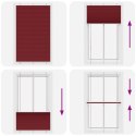 ROLETA PLISOWANA BORDOWY CZERWONY 120X200CM SZEROKOŚĆ TKANINY