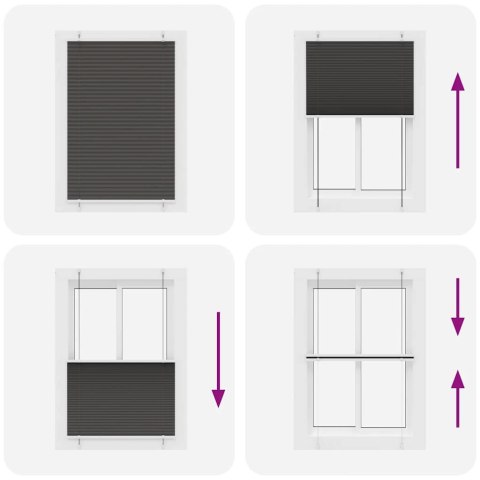 ROLETA PLISOWANA CZARNA 100X150CM SZEROKOŚĆ TKANINY 99,4CM