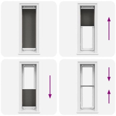 ROLETA PLISOWANA CZARNA 45X100CM SZEROKOŚĆ TKANINY 44,4CM
