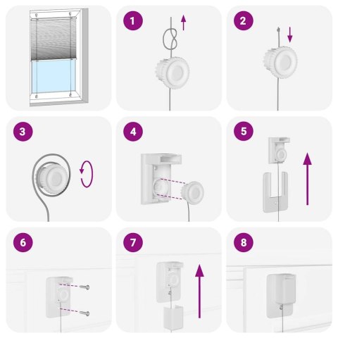 ROLETA PLISOWANA BIAŁA 40X100CM SZEROKOŚĆ TKANINY 39,4CM