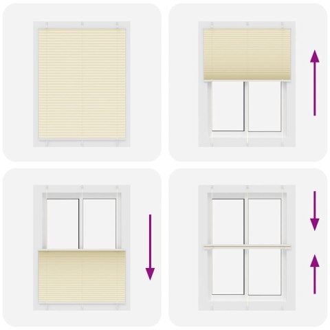 ROLETA PLISOWANA KREMOWA 110X150CM SZEROKOŚĆ TKANINY 109,4CM