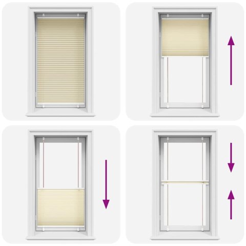 ROLETA PLISOWANA KREMOWA 75X150CM SZEROKOŚĆ TKANINY 74,4CM