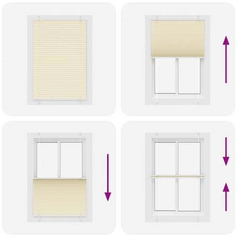 ROLETA PLISOWANA KREMOWA 85X150CM SZEROKOŚĆ TKANINY 84,4CM