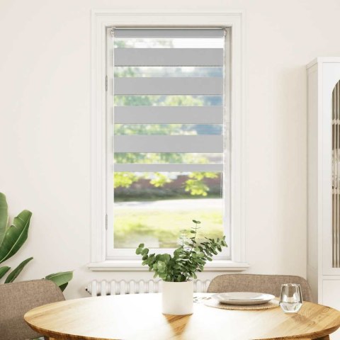 ROLETA ZEBRA JASNOSZARA SZEROKOŚĆ TKANINY 55,9CM POLIESTER