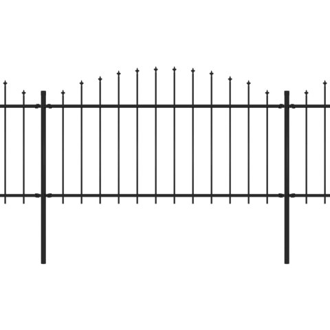 PANELE OGRODZENIOWE Z GROTAMI STAL (1,25-1,5)X 15,3M CZARNE