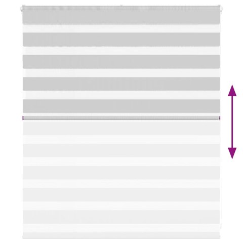 ROLETA ZEBRA JASNOSZARA SZEROKOŚĆ TKANINY 115,9CM POLIESTER