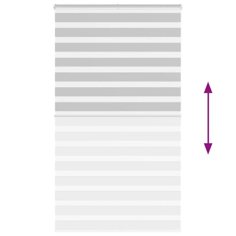 ROLETA ZEBRA JASNOSZARA SZEROKOŚĆ TKANINY 125,9CM POLIESTER