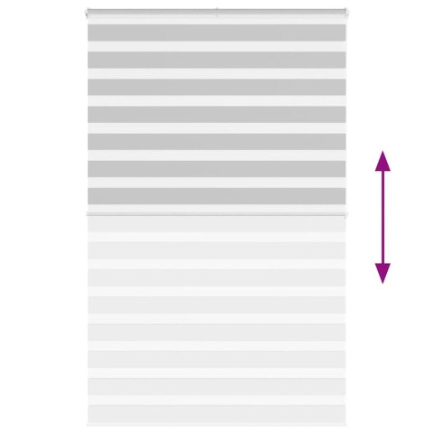 ROLETA ZEBRA JASNOSZARA SZEROKOŚĆ TKANINY 135,9CM POLIESTER