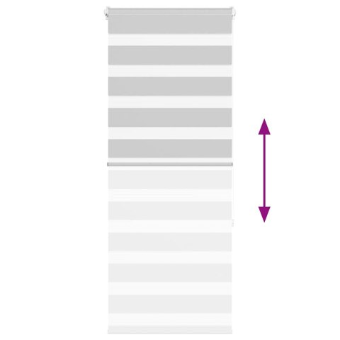 ROLETA ZEBRA JASNOSZARA SZEROKOŚĆ TKANINY 55,9CM POLIESTER