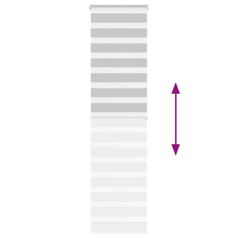 ROLETA ZEBRA JASNOSZARA SZEROKOŚĆ TKANINY 55,9CM POLIESTER