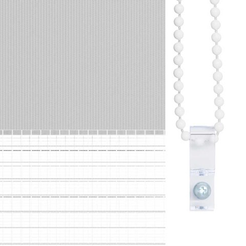 ROLETA ZEBRA JASNOSZARA SZEROKOŚĆ TKANINY 65,9CM POLIESTER