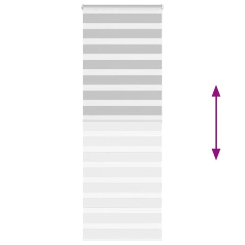 ROLETA ZEBRA JASNOSZARA SZEROKOŚĆ TKANINY 65,9CM POLIESTER