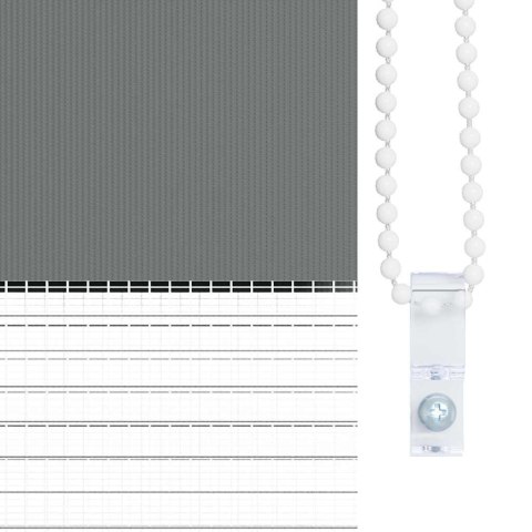 ROLETA ZEBRA CIEMNOSZARA SZEROKOŚĆ TKANINY 85,9CM POLIESTER