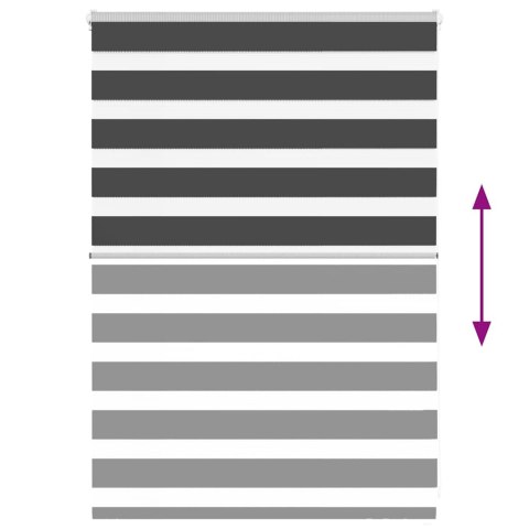 ROLETA ZEBRA CZARNA SZEROKOŚĆ TKANINY 105,9CM POLIESTER