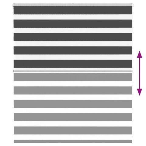 ROLETA ZEBRA CZARNA SZEROKOŚĆ TKANINY 115,9CM POLIESTER