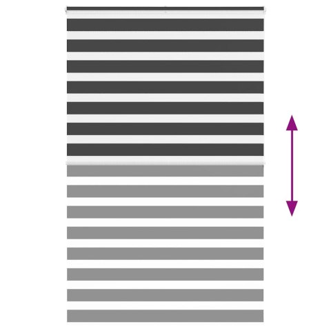 ROLETA ZEBRA CZARNA SZEROKOŚĆ TKANINY 140,9CM POLIESTER