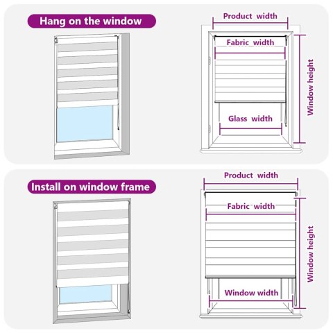 ROLETA ZEBRA CZARNA SZEROKOŚĆ TKANINY 140,9CM POLIESTER