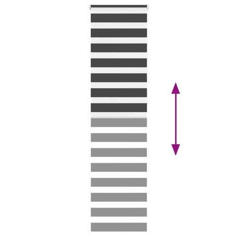 ROLETA ZEBRA CZARNA SZEROKOŚĆ TKANINY 55,9CM POLIESTER