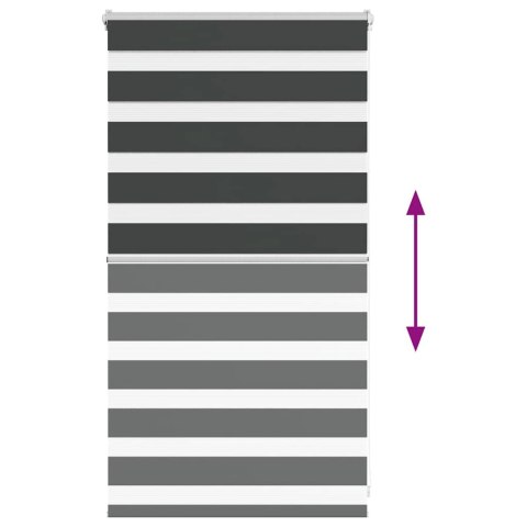 ROLETA ZEBRA CZARNA SZEROKOŚĆ TKANINY 75,9CM POLIESTER