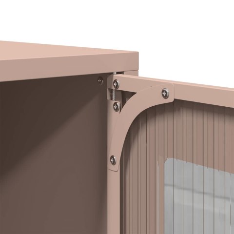 KOMODA WYSOKA RÓŻOWA 68X39X107CM STALOWA