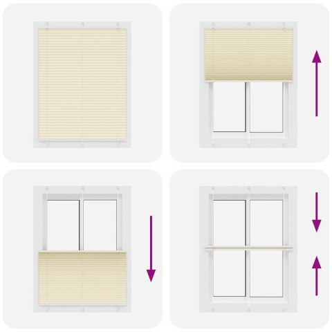 ROLETA PLISOWANA KREMOWA 105X150CM SZEROKOŚĆ TKANINY 104,4CM