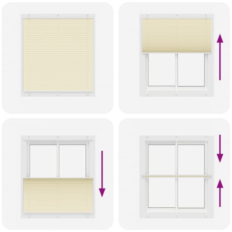 ROLETA PLISOWANA KREMOWA 120X100CM SZEROKOŚĆ TKANINY 119,4CM