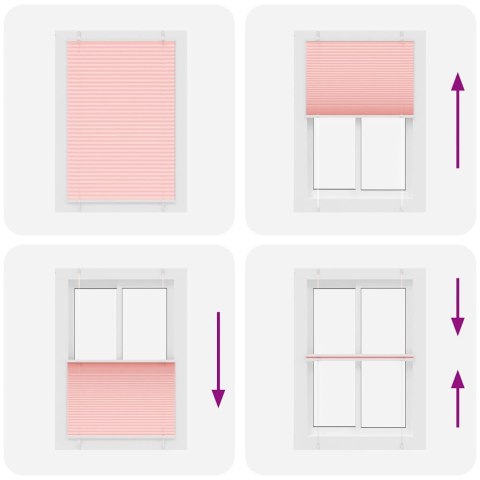 ROLETA PLISOWANA RÓŻOWA 100X150CM SZEROKOŚĆ TKANINY 99,4CM