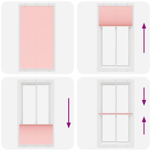 ROLETA PLISOWANA RÓŻOWA 110X200CM SZEROKOŚĆ TKANINY 109,4CM