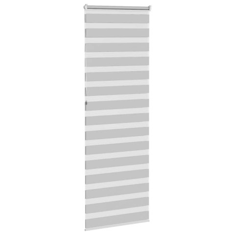 ROLETA ZEBRA JASNOSZARA SZEROKOŚĆ TKANINY 80,9CM POLIESTER