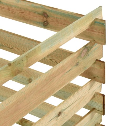 KOMPOSTOWNIK Z LISTEW 120X120X70CM IMPREGNOWANA SOSNA