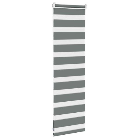 ROLETA ZEBRA CIEMNOSZARA SZEROKOŚĆ TKANINY 35,9CM POLIESTER