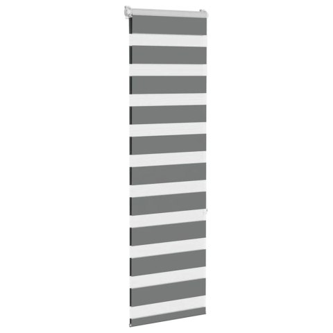 ROLETA ZEBRA CIEMNOSZARA SZEROKOŚĆ TKANINY 45,9CM POLIESTER