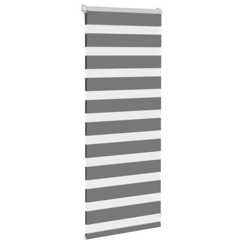 ROLETA ZEBRA CIEMNOSZARA SZEROKOŚĆ TKANINY 60,9CM POLIESTER