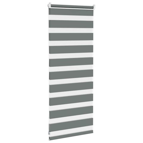 ROLETA ZEBRA CIEMNOSZARA SZEROKOŚĆ TKANINY 60,9CM POLIESTER